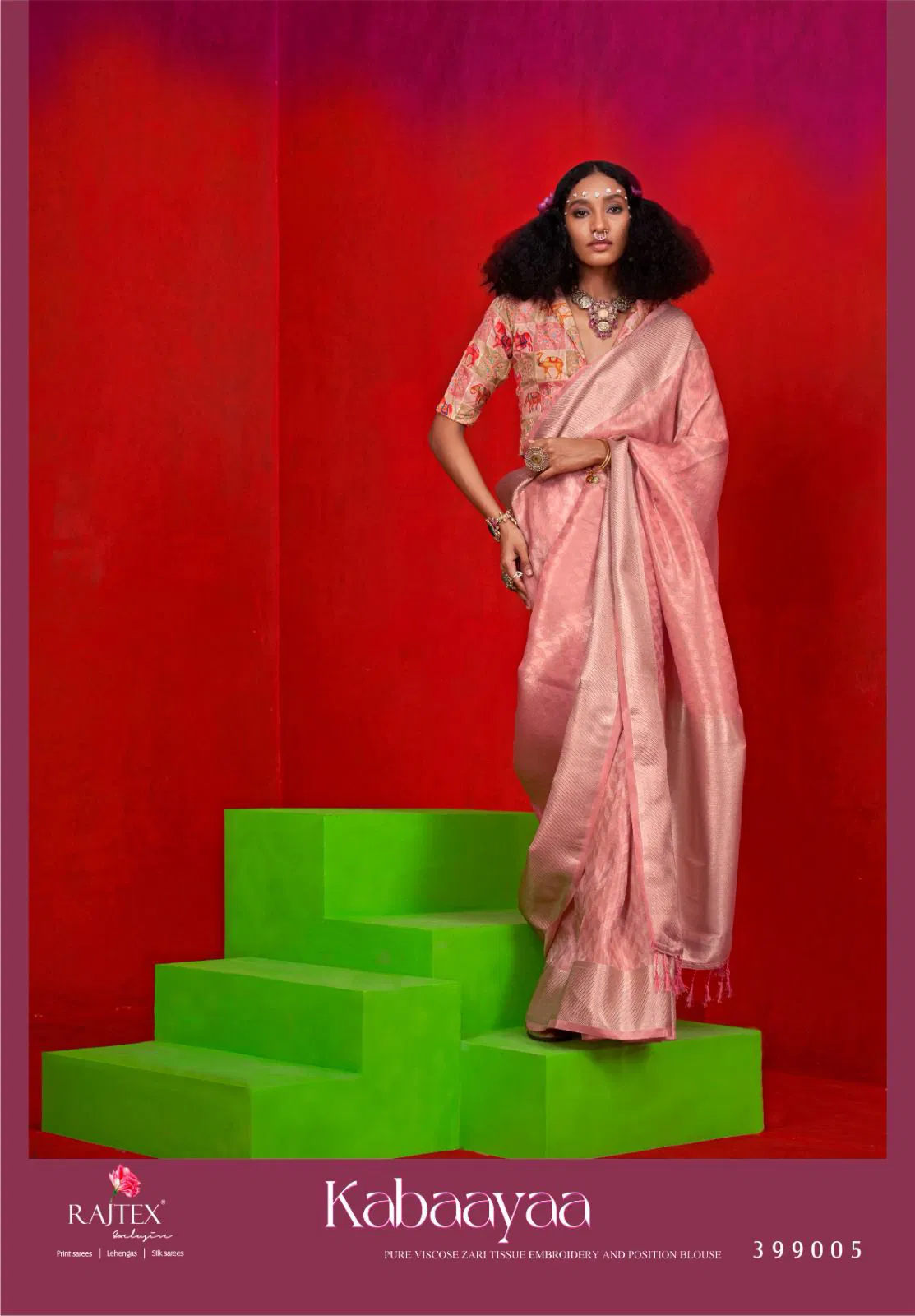 Kabaayaa By Rajtex Zari Tissue Handloom Silk Saree Exporters In India